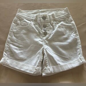 Justice White Denim Shorts Casual‎ Summer Style Size 10 Slim